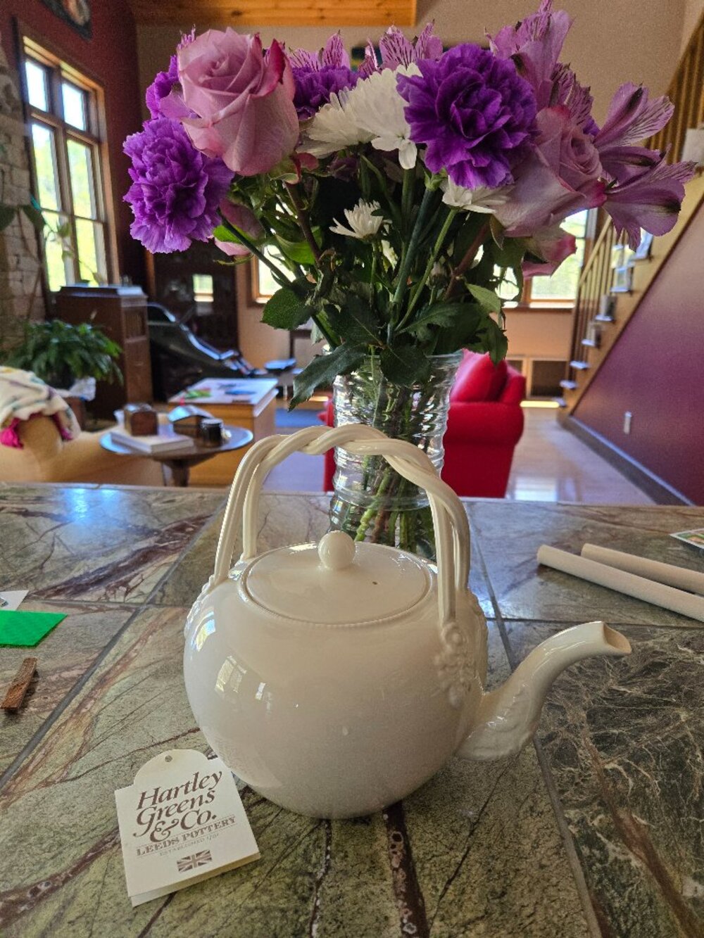 Hartley Greens Creamware Chocolate Kettle